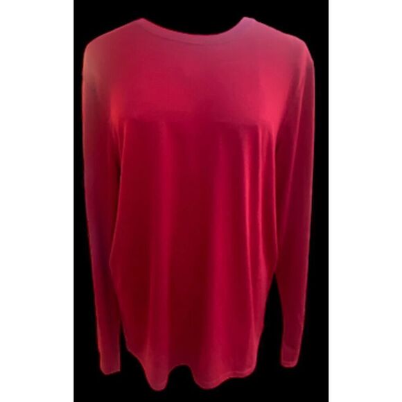 Cuddl Duds Layering Top Red Sz. L Poly/Spandex/Rayon Valentine - Picture 2 of 11